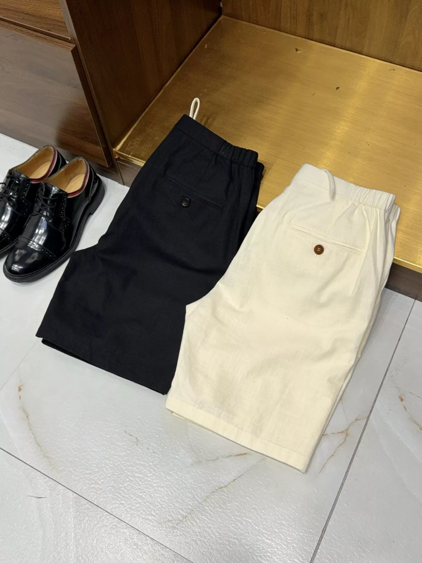 브루넬로쿠치넬리 린넨 코튼 혼방 드로스트링 반바지 상세 이미지 20