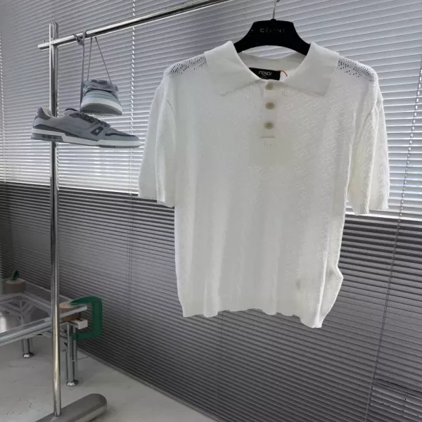 펜디 FF 자카드 폴로 니트 상의