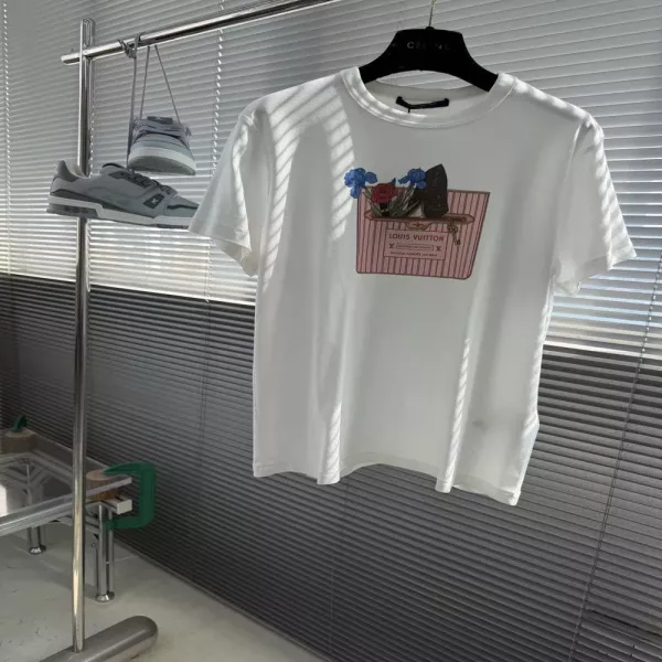 루이비통 플라워 그래픽 코튼 탑