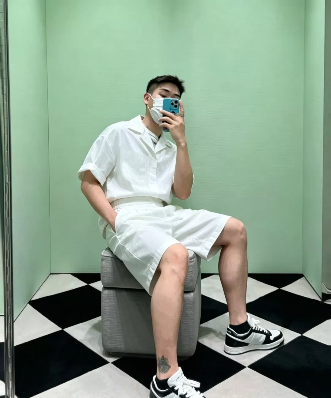 프라다 린넨 반바지 투피스 상세 이미지 18