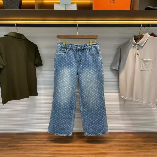 루이비통 빈티지 워싱 모노그램 데님 바지