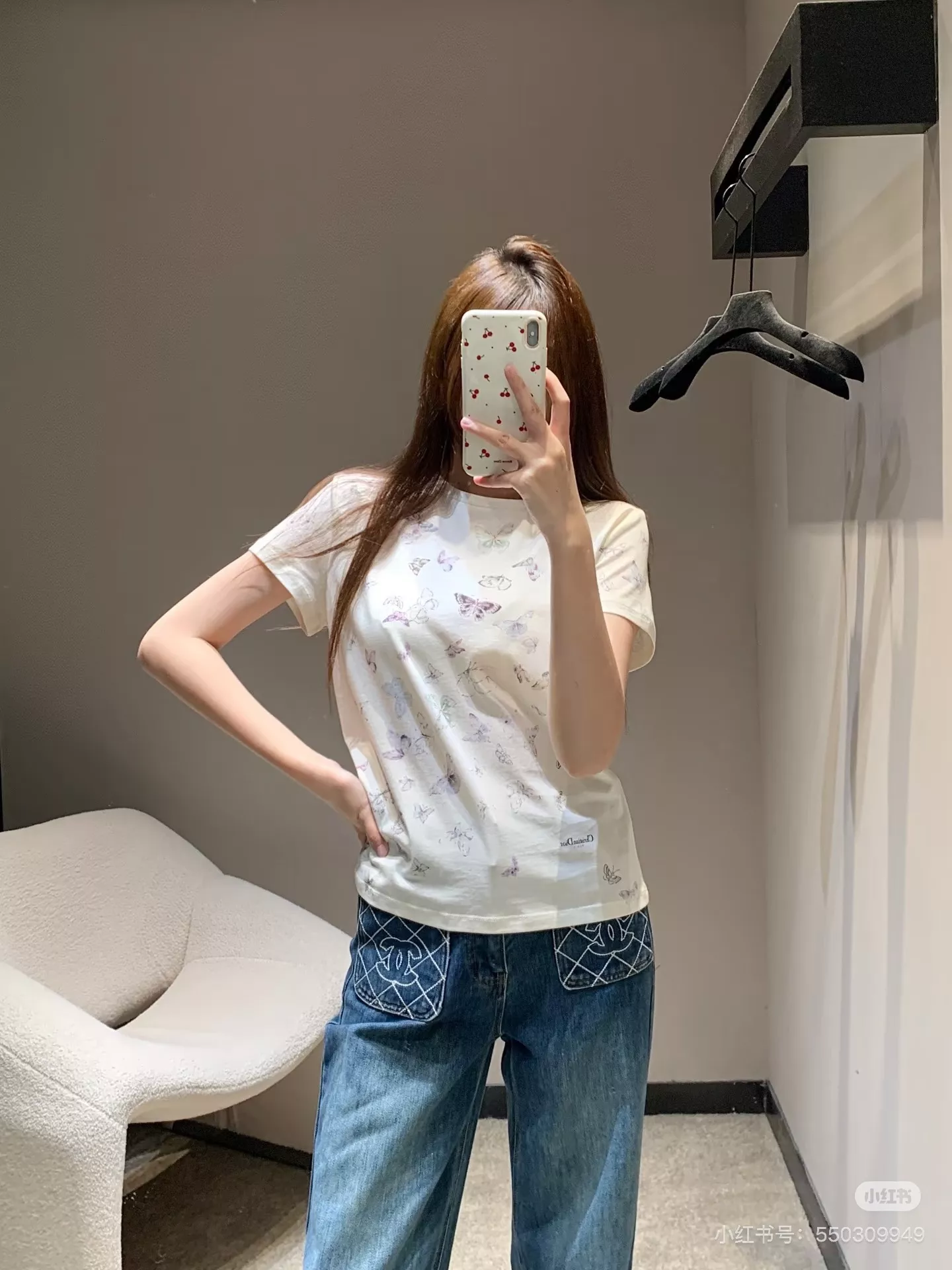 디올 버터플라이 자카드 울 니트 탑 상세 이미지 38
