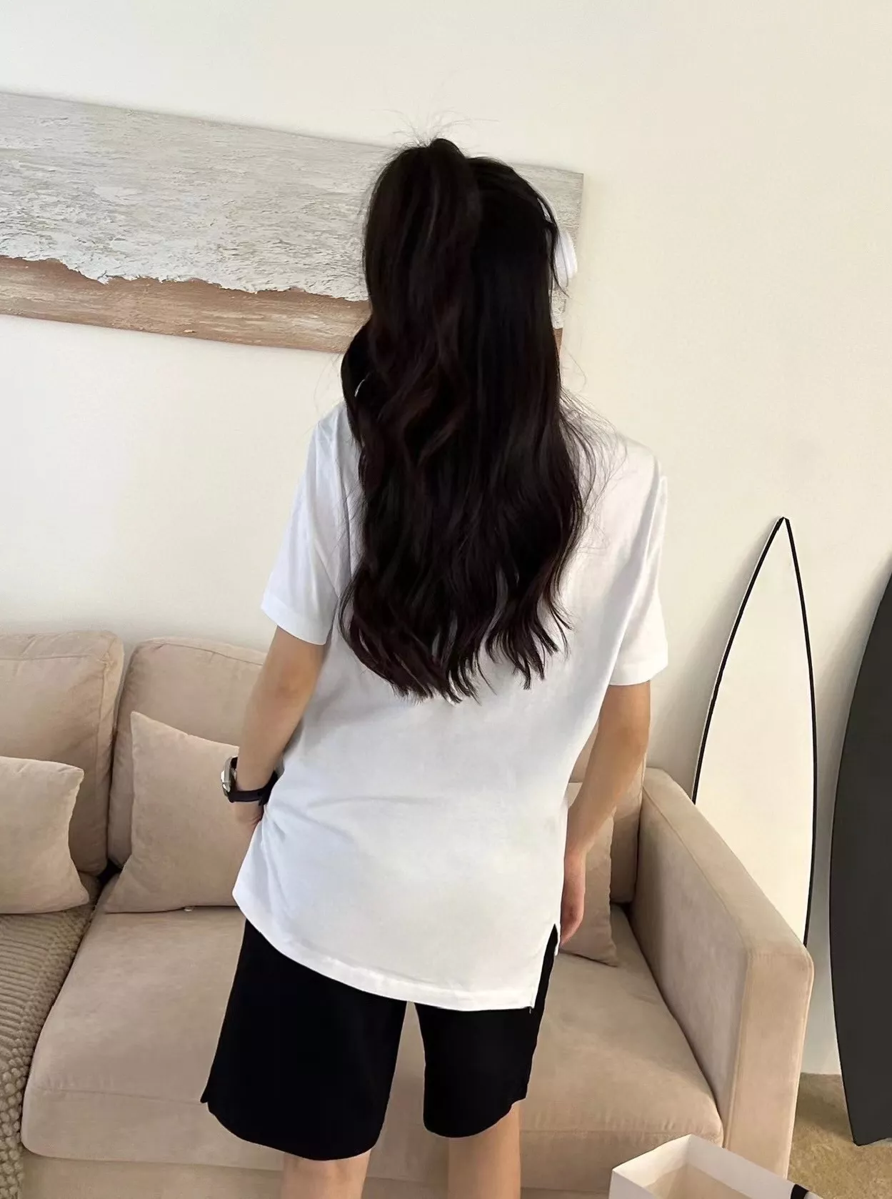 톰브라운 앵커 프린트 코튼 라운드넥 탑 상세 이미지 42