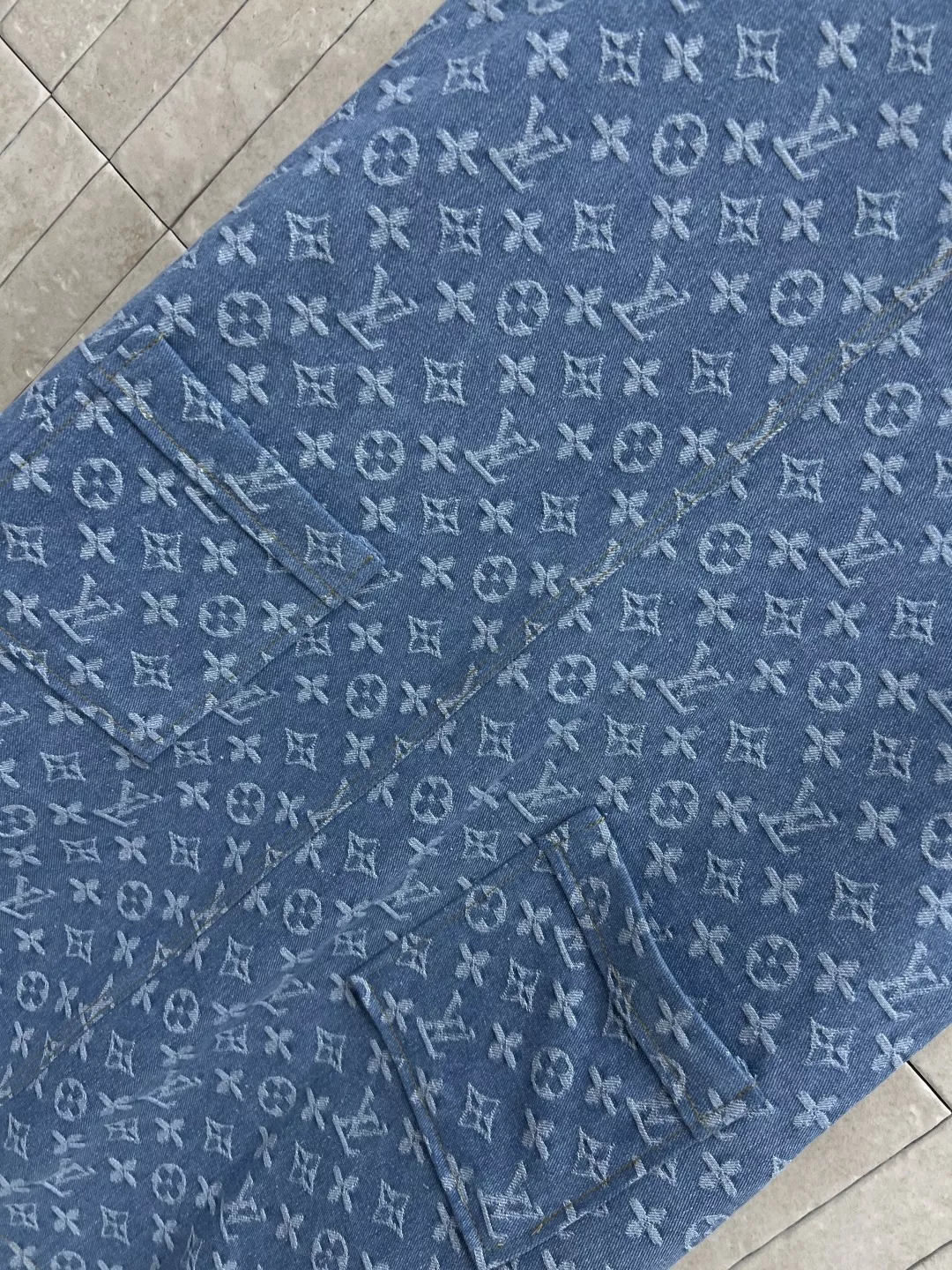 루이비통 모노그램 데님 민소매 드레스 상세 이미지 3