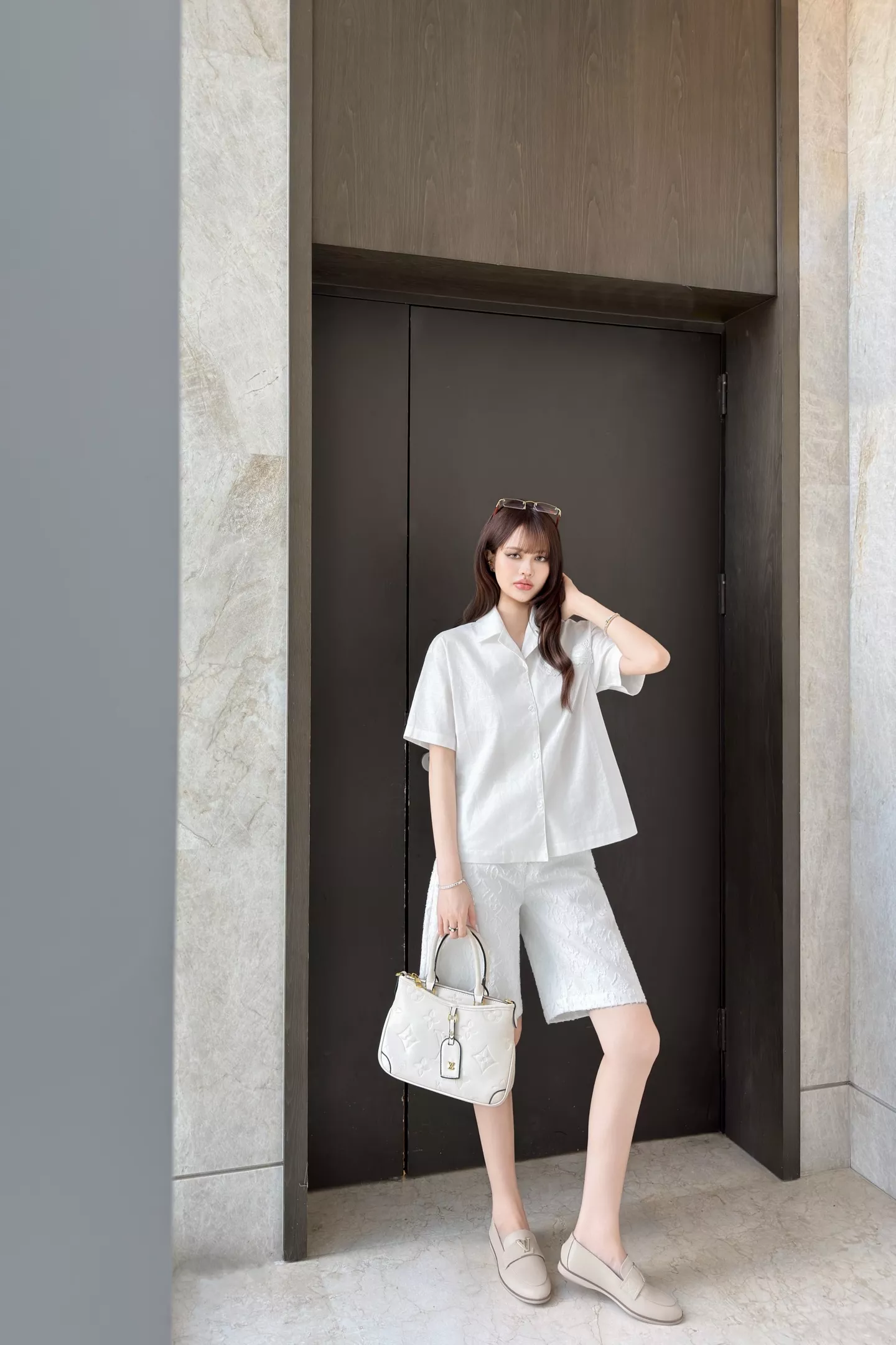 로로피아나 화이트 린넨 쿠바카라 반팔 셔츠 상세 이미지 41