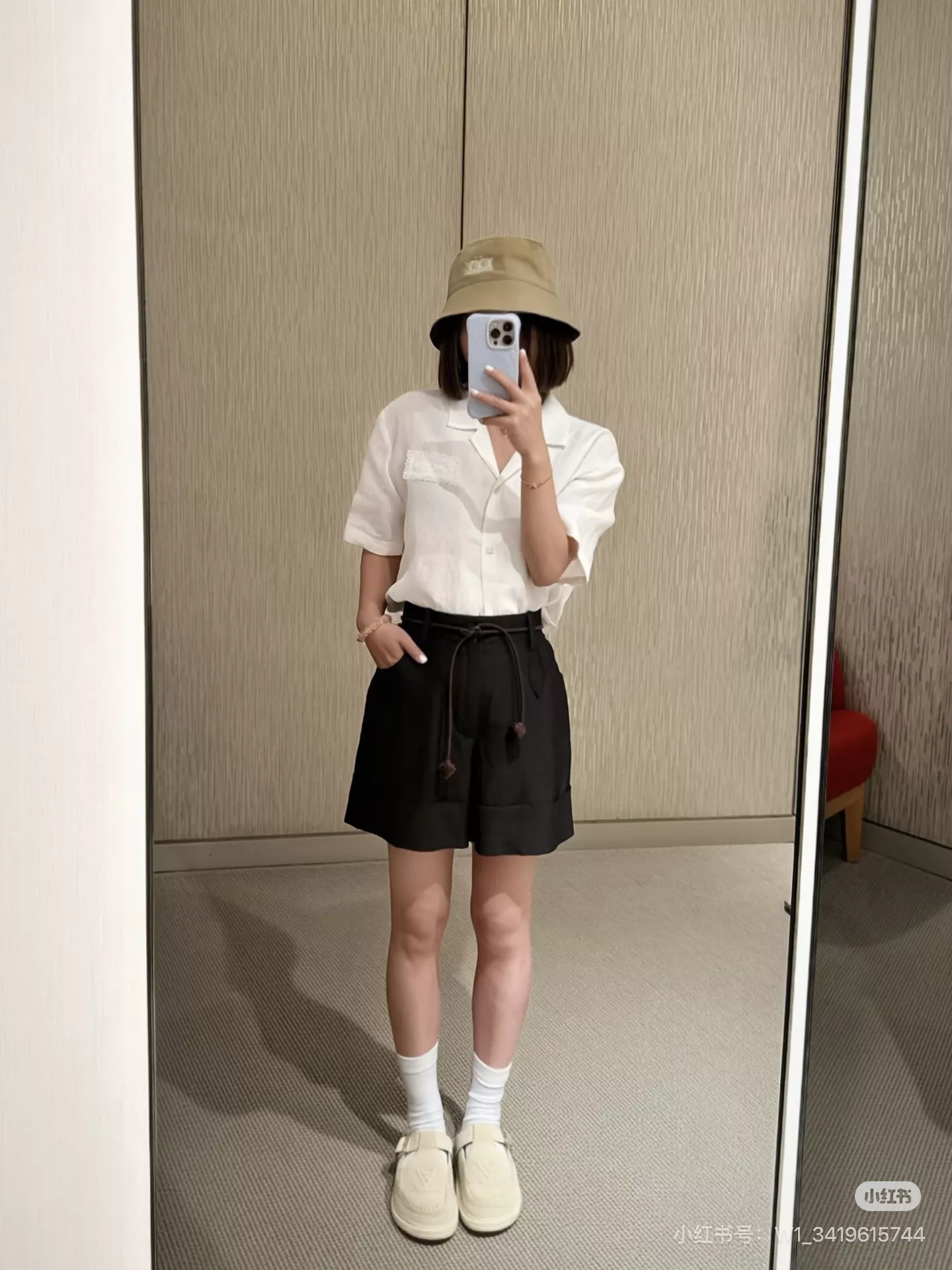 로로피아나 화이트 린넨 쿠바카라 반팔 셔츠 상세 이미지 21
