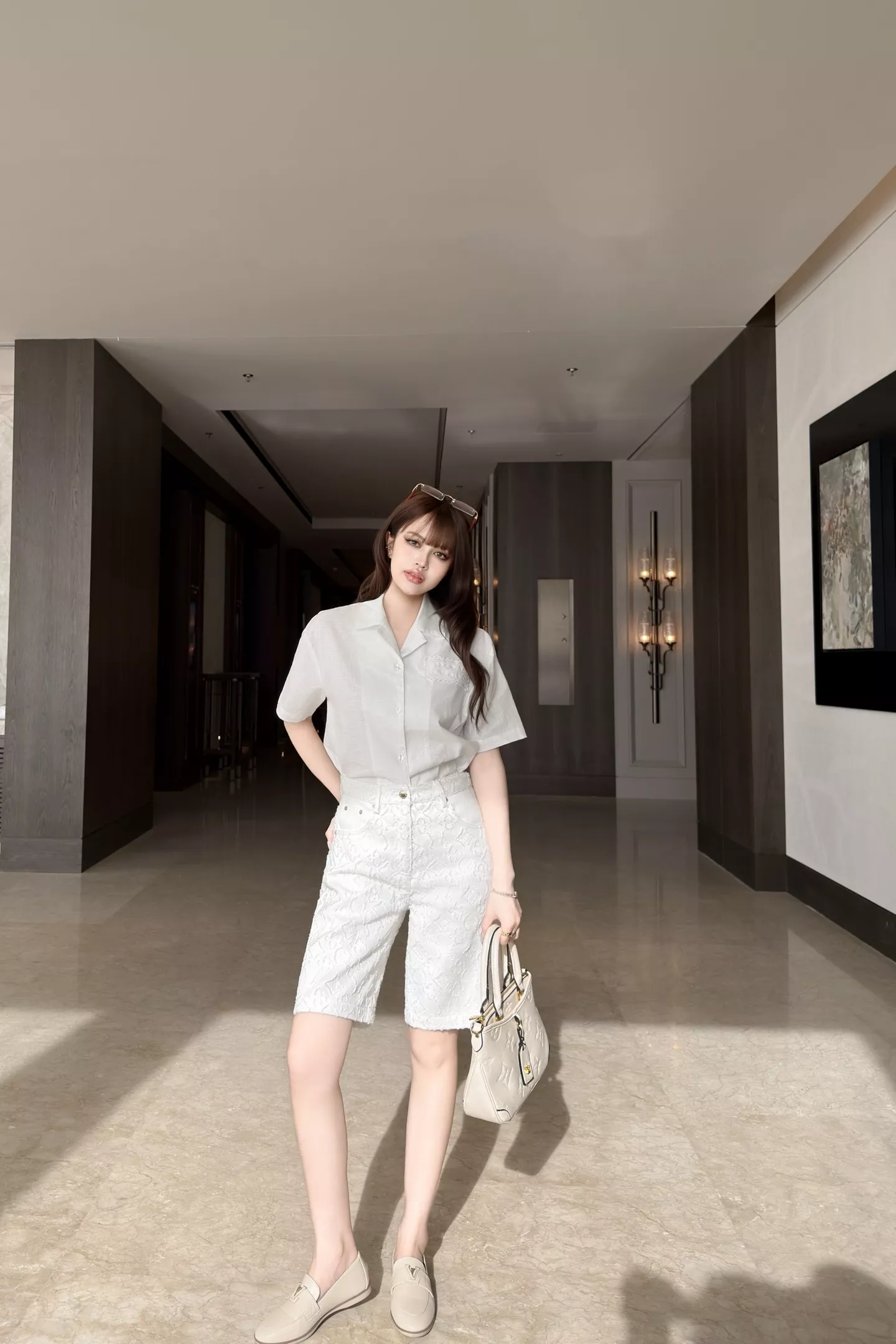 로로피아나 화이트 린넨 쿠바카라 반팔 셔츠 상세 이미지 35