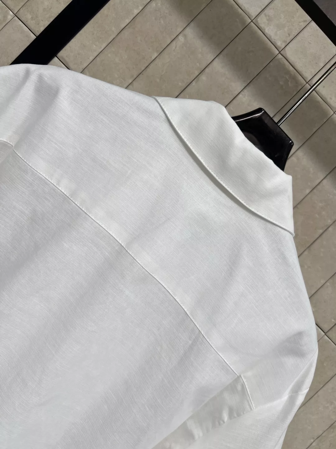로로피아나 화이트 린넨 쿠바카라 반팔 셔츠 상세 이미지 8