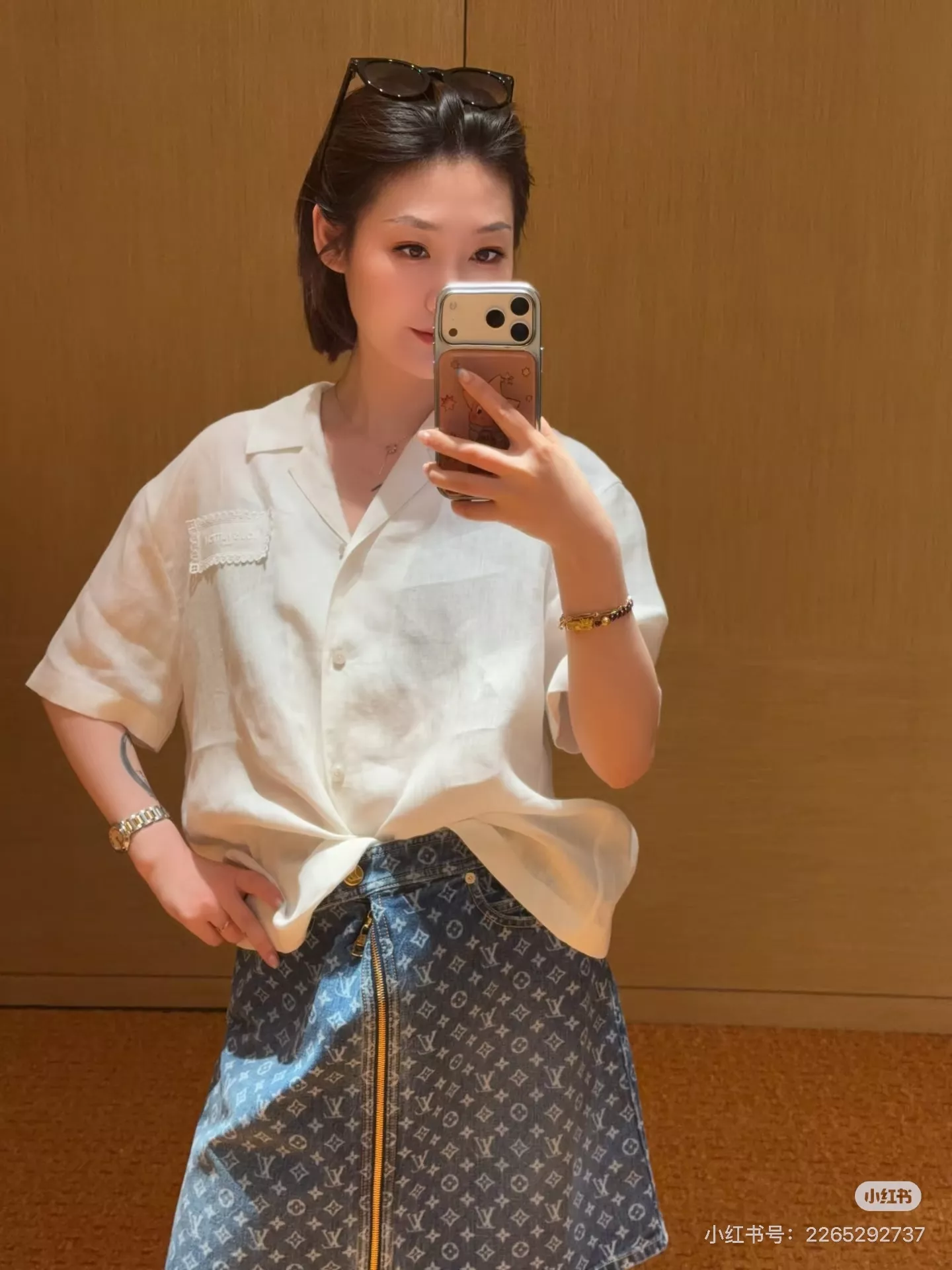 로로피아나 화이트 린넨 쿠바카라 반팔 셔츠 상세 이미지 30