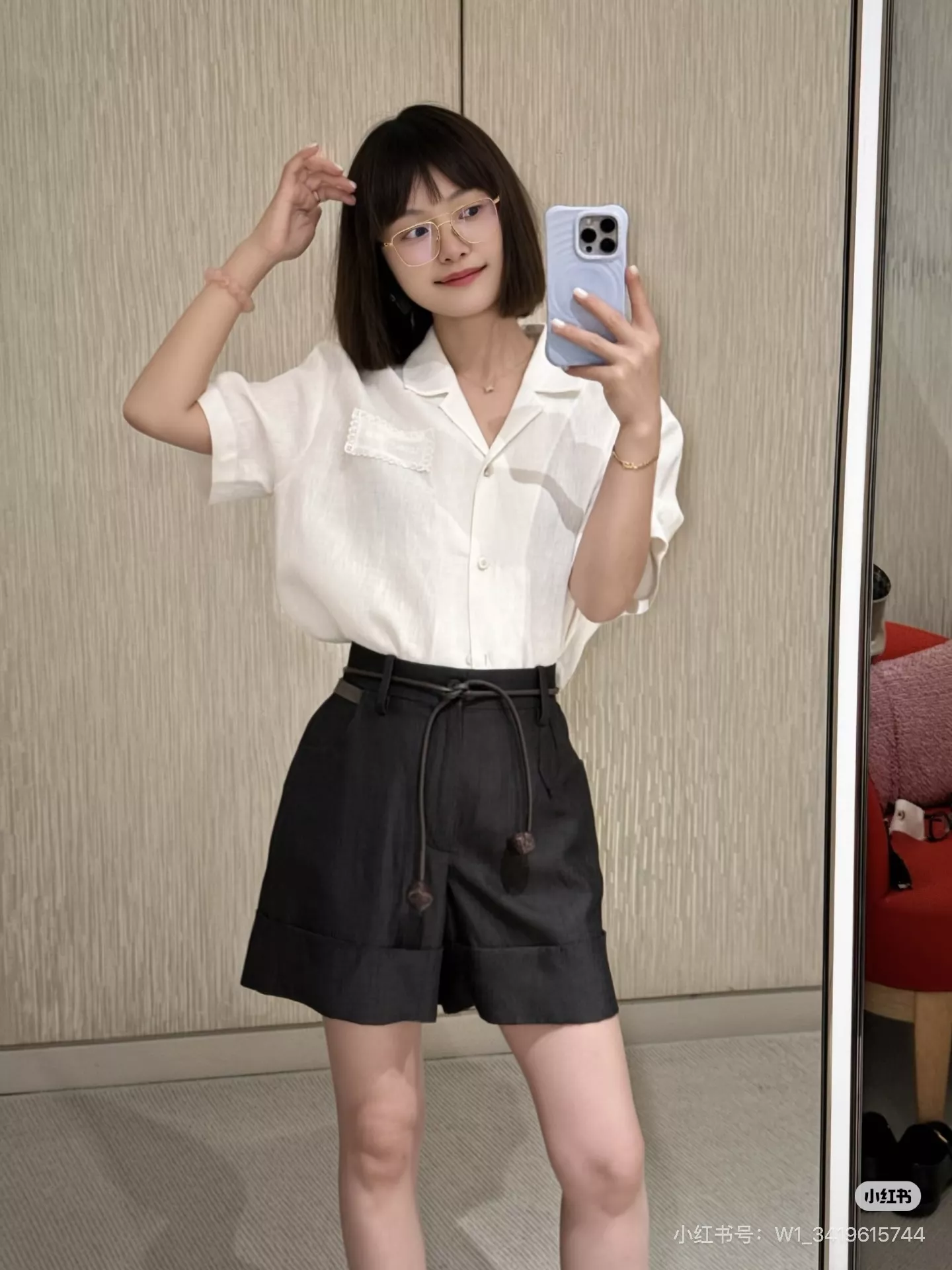 로로피아나 화이트 린넨 쿠바카라 반팔 셔츠 상세 이미지 20