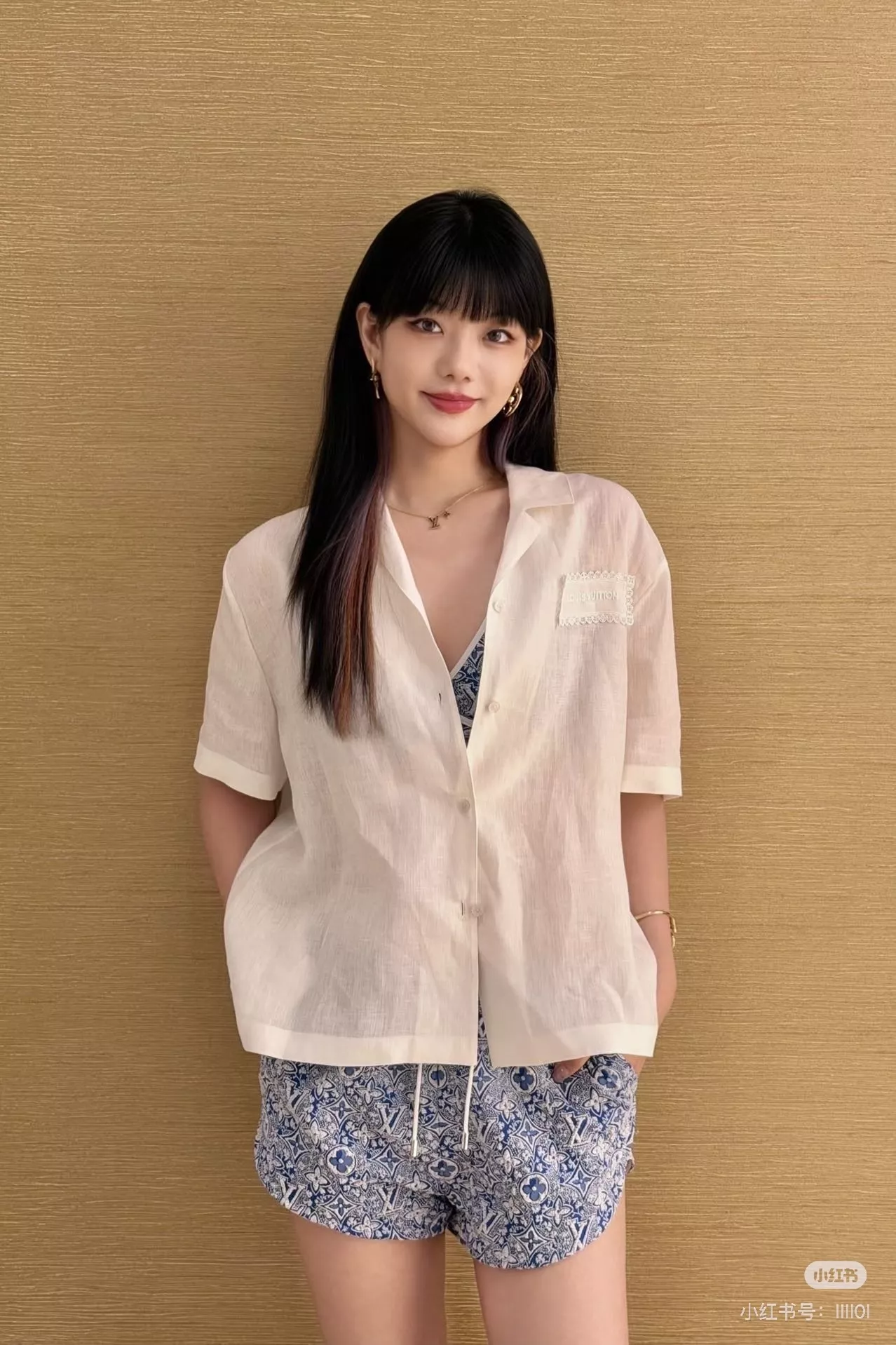 로로피아나 화이트 린넨 쿠바카라 반팔 셔츠 상세 이미지 23