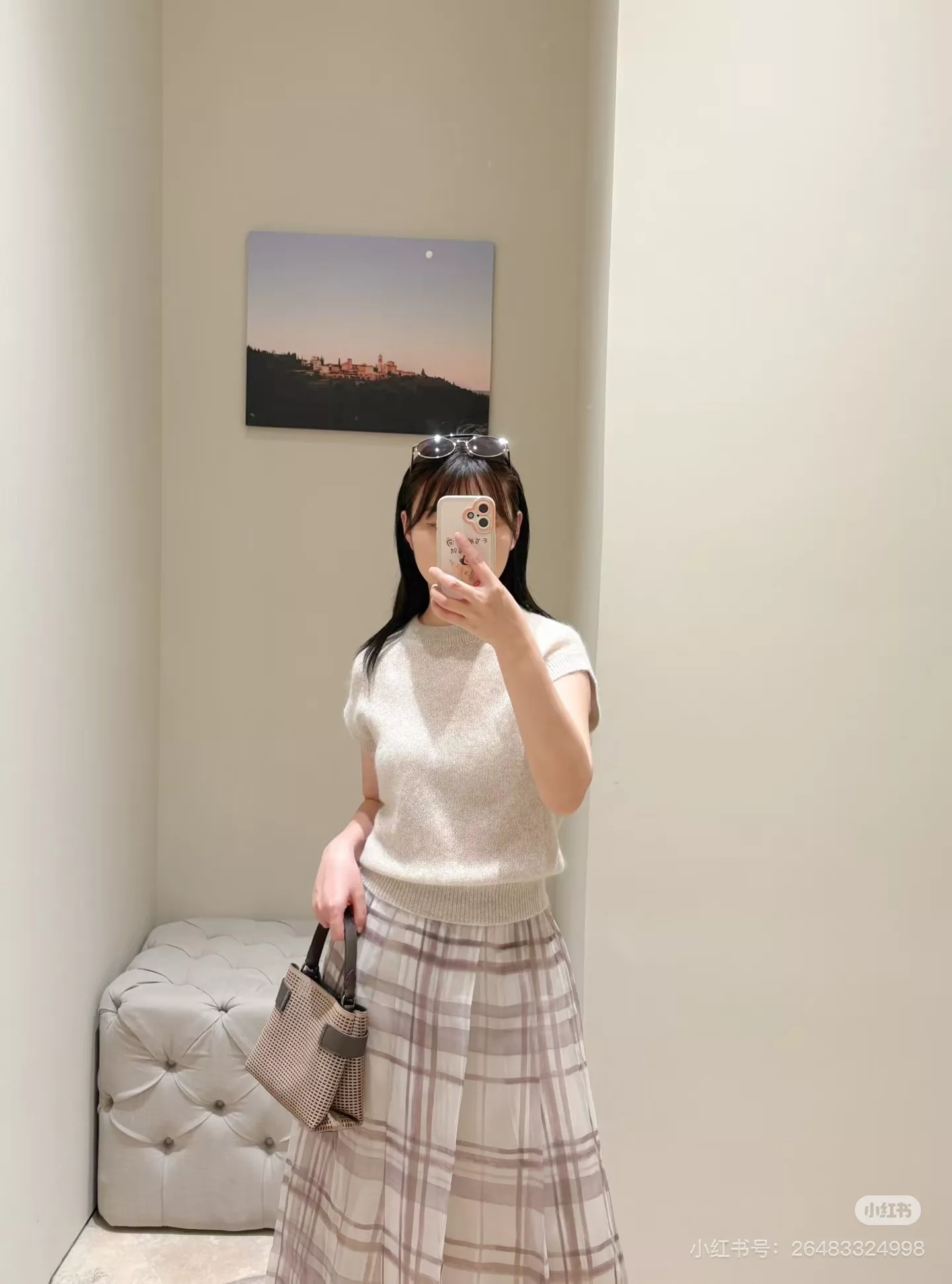 브루넬로쿠치넬리 체크 패턴 하이웨이스트 스커트 상세 이미지 18