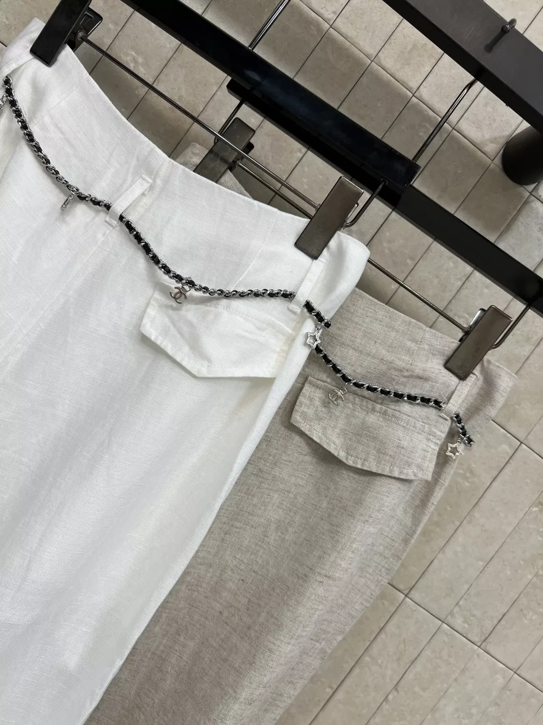 샤넬 린넨 와이드 팬츠 상세 이미지 8