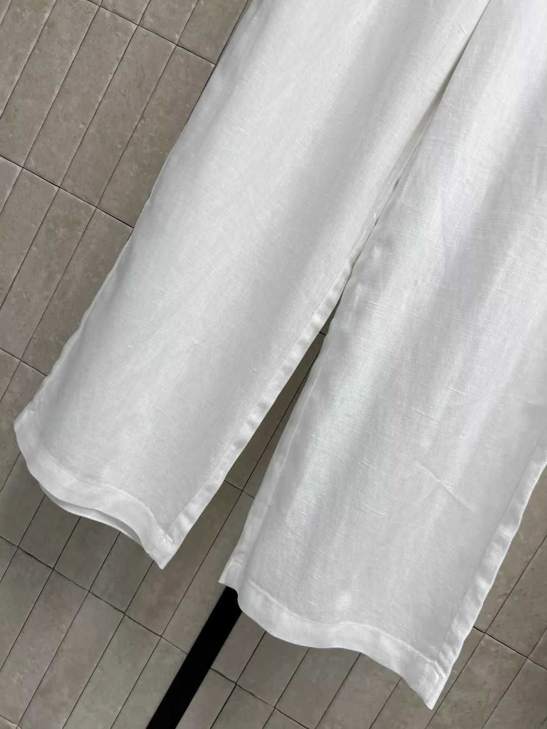 샤넬 린넨 와이드 팬츠 상세 이미지 3