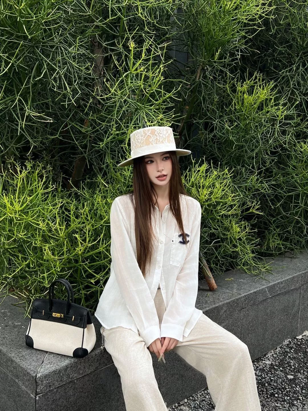 샤넬 린넨 와이드 팬츠 상세 이미지 20