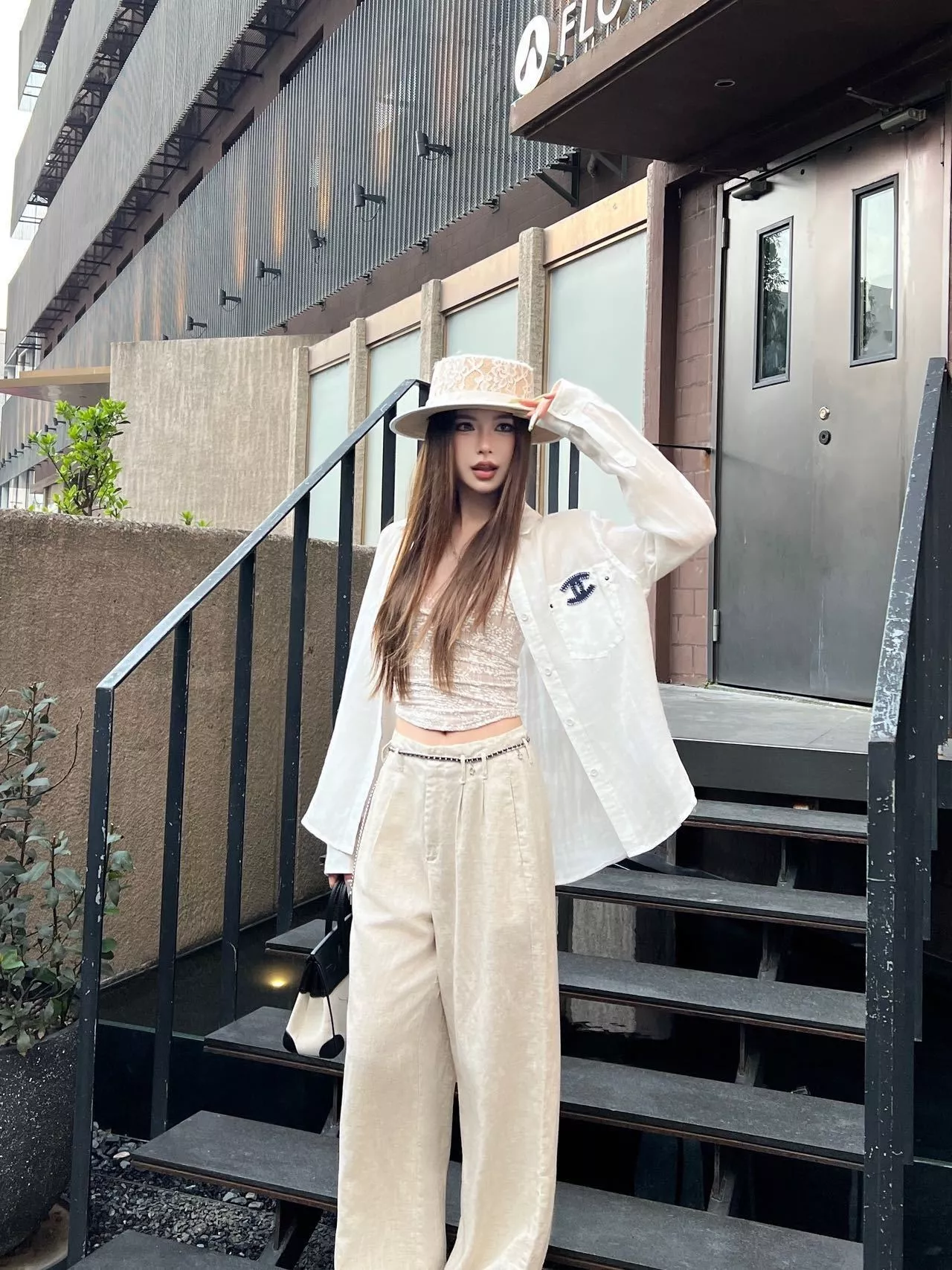 샤넬 더블 씨 자수 린넨 셔츠 상세 이미지 12
