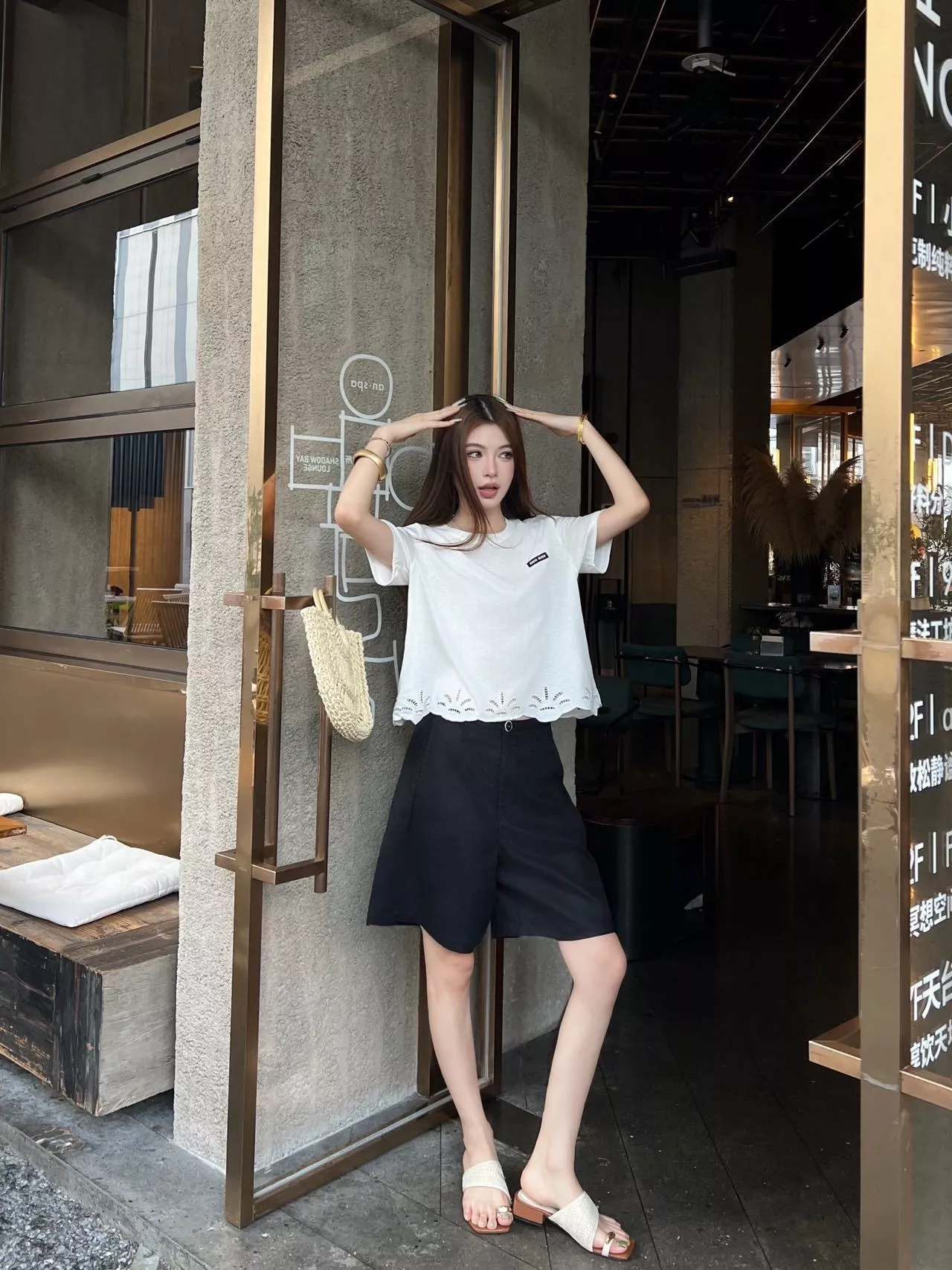 셀린느 린넨 하이웨이스트 숏팬츠 상세 이미지 17