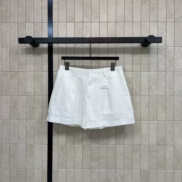 노브랜드 린넨 하이웨이스트 화이트 쇼츠