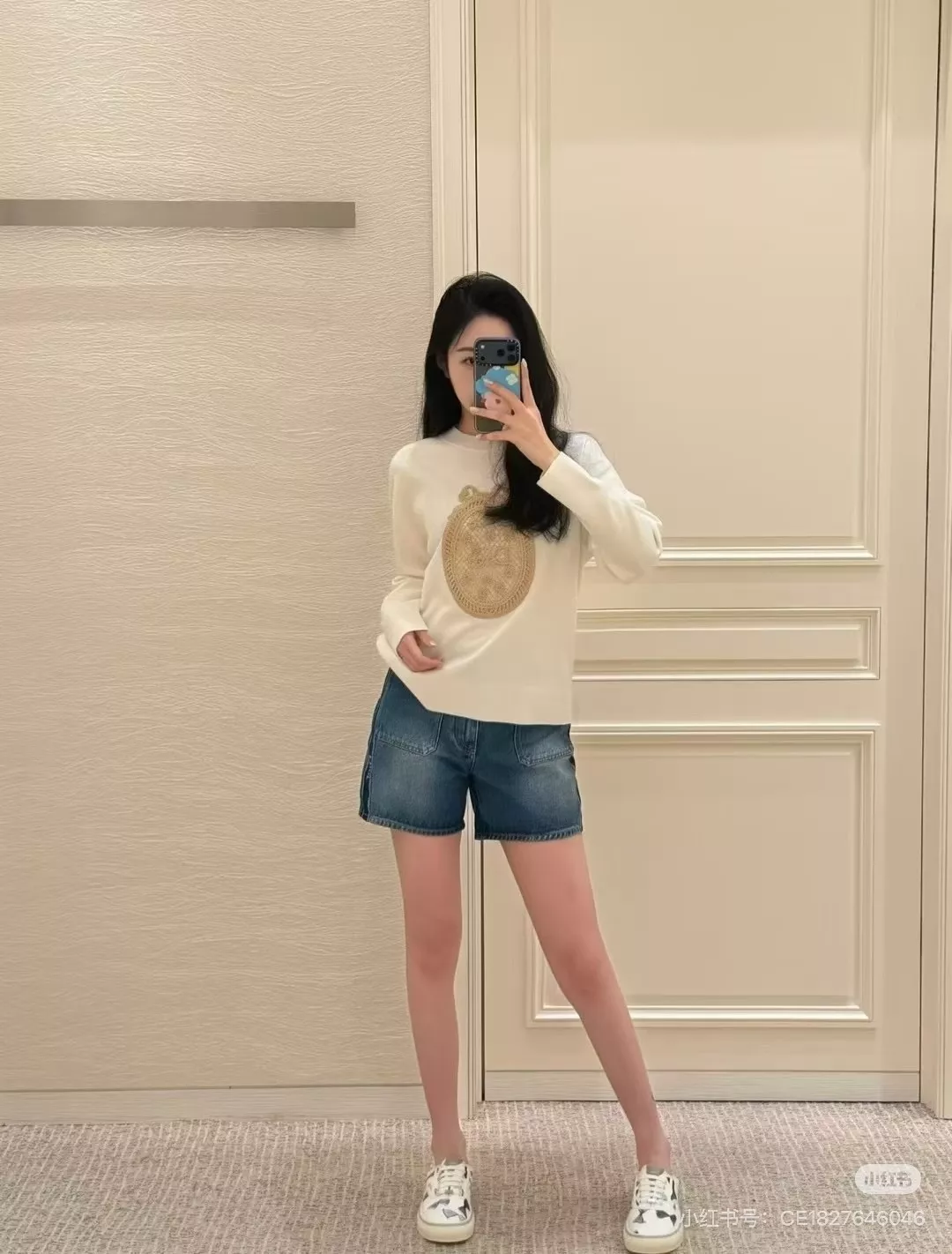 디올 하이웨이스트 워싱 데님 쇼츠 상세 이미지 25