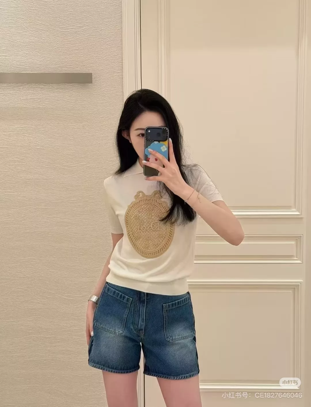 디올 하이웨이스트 워싱 데님 쇼츠 상세 이미지 23