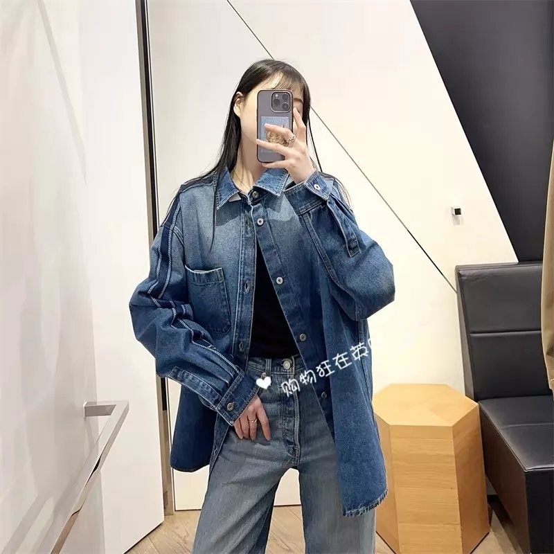 디올 워시드 코튼 카라 데님 남방 상세 이미지 16