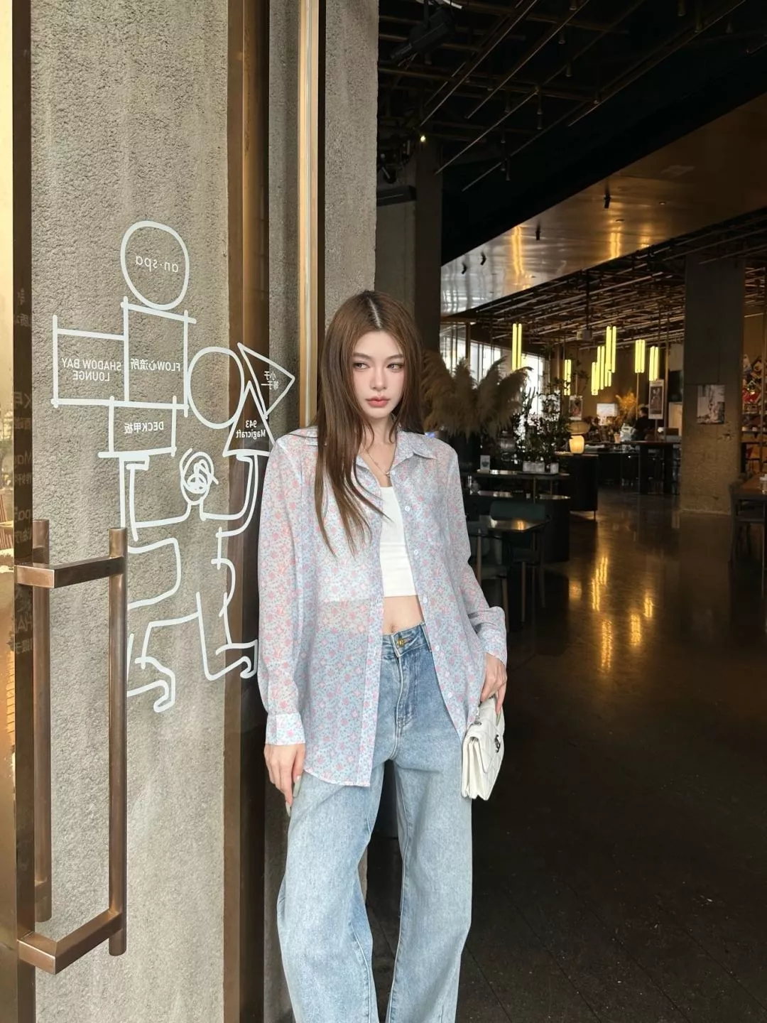 루이비통 모노그램 패턴 루즈핏 카라 셔츠 상세 이미지 21