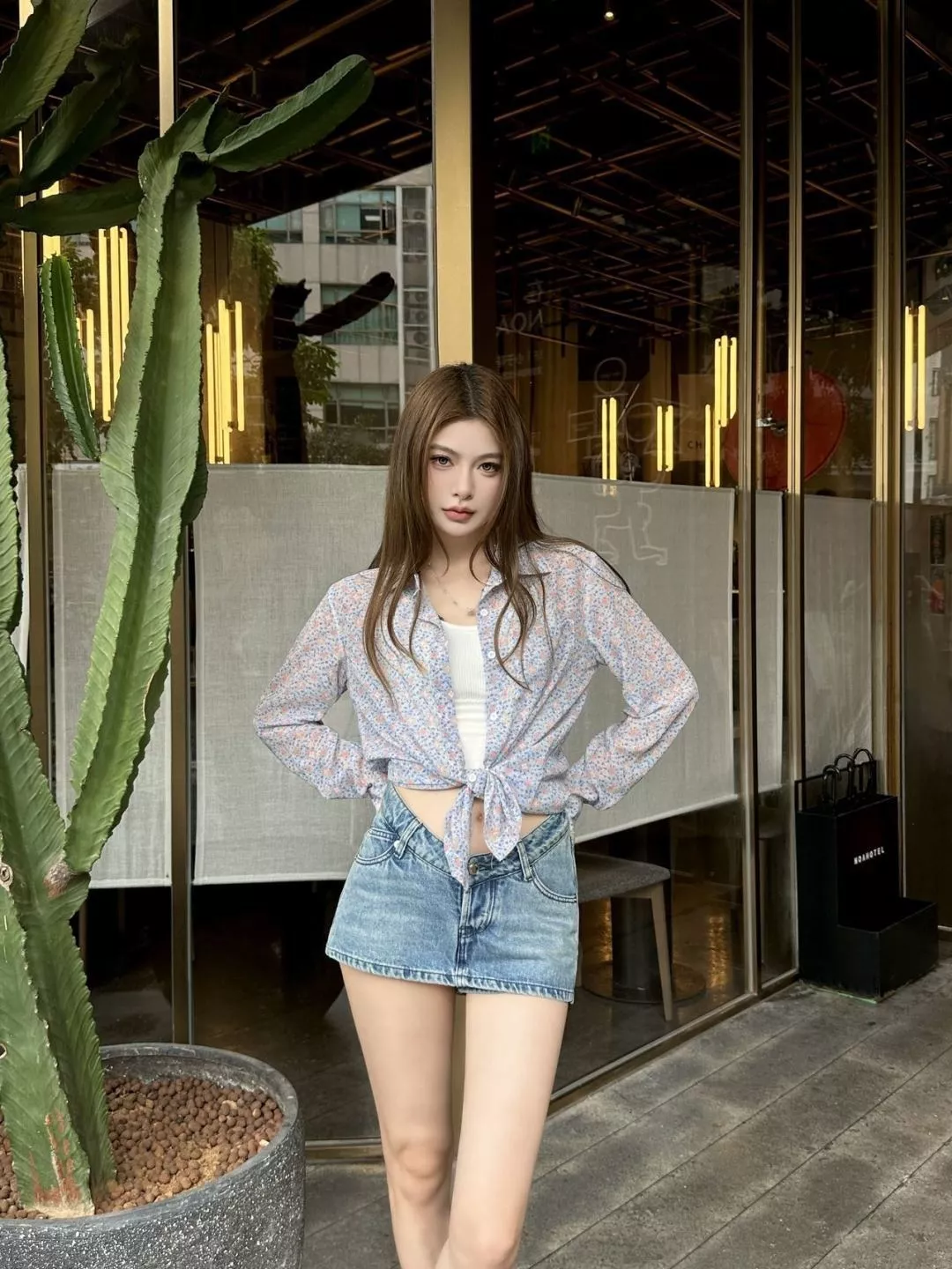 루이비통 모노그램 패턴 루즈핏 카라 셔츠 상세 이미지 14