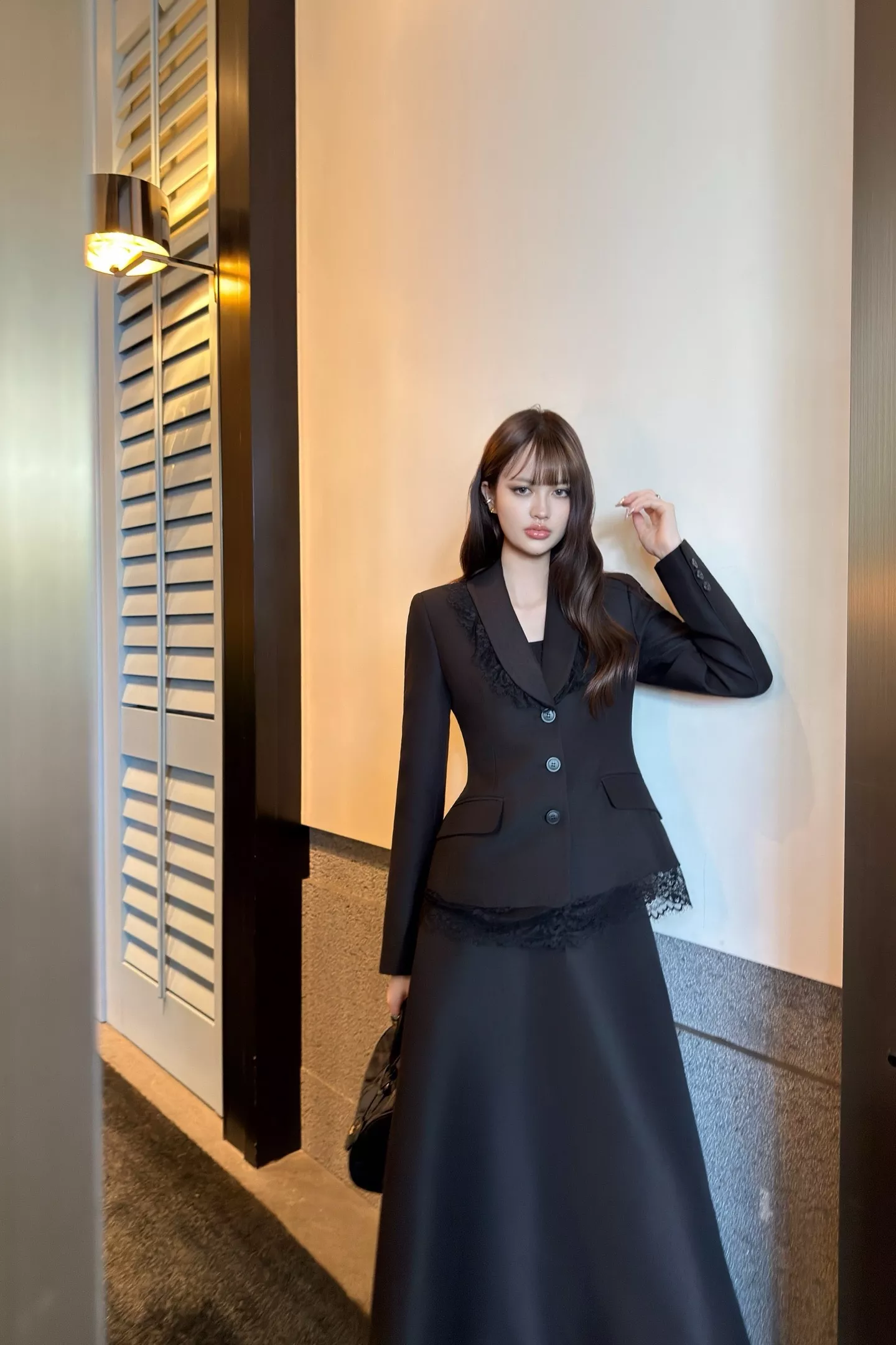 디올 배색 재킷과 언밸런스 스커트 세트 상세 이미지 63
