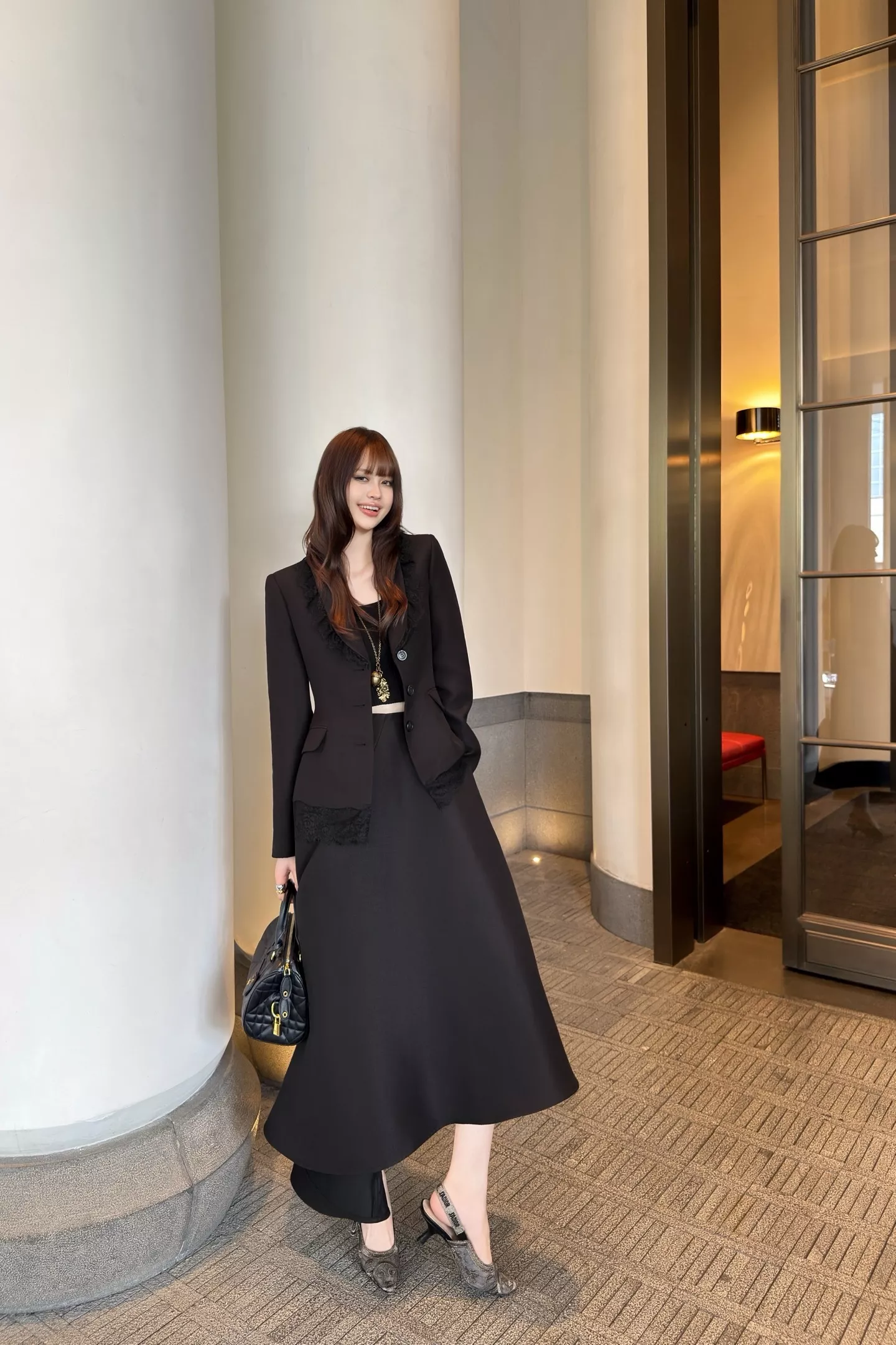 디올 배색 재킷과 언밸런스 스커트 세트 상세 이미지 60