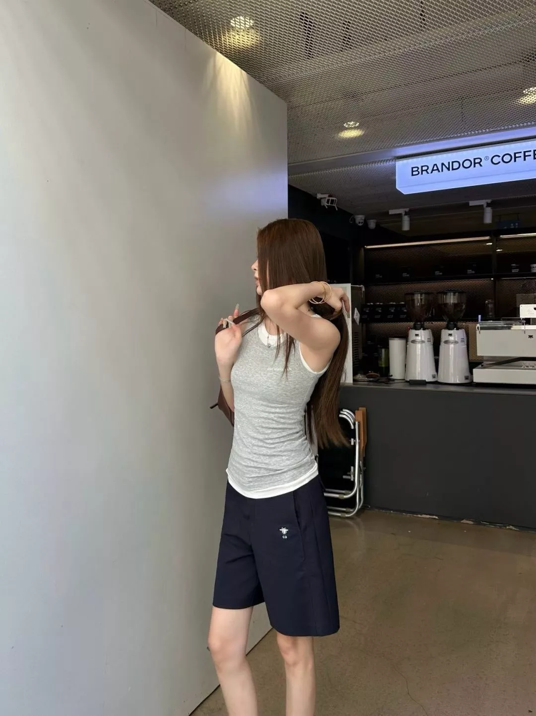 디올 하이웨이스트 코튼 블렌드 버뮤다 팬츠 상세 이미지 30