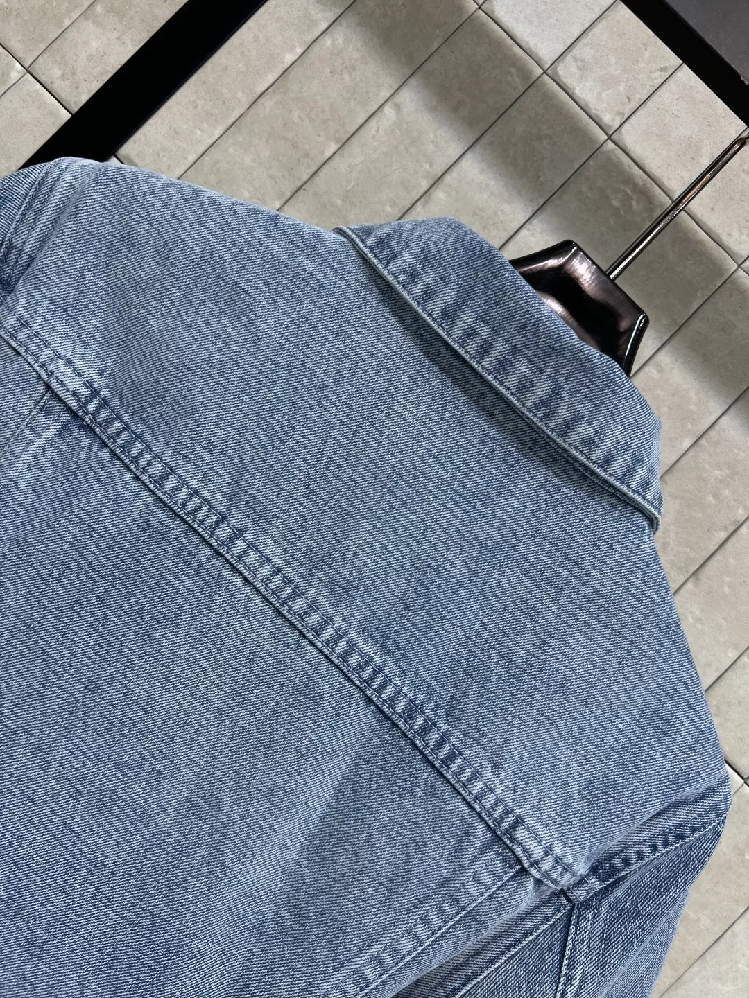 샤넬 크롭 데님 카라 상의 상세 이미지 8