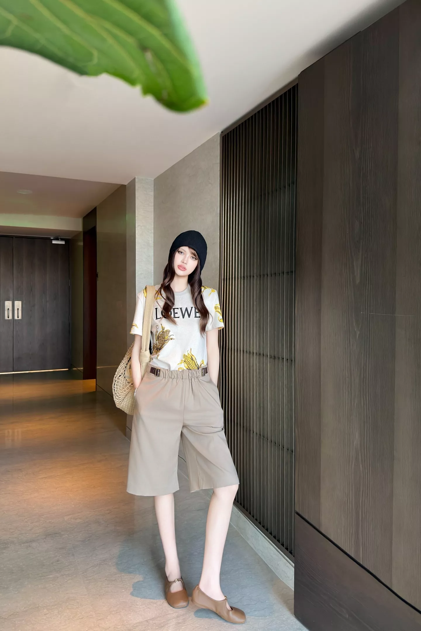 로에베 옥수수 프린트 라운드넥 반팔 상의 상세 이미지 31