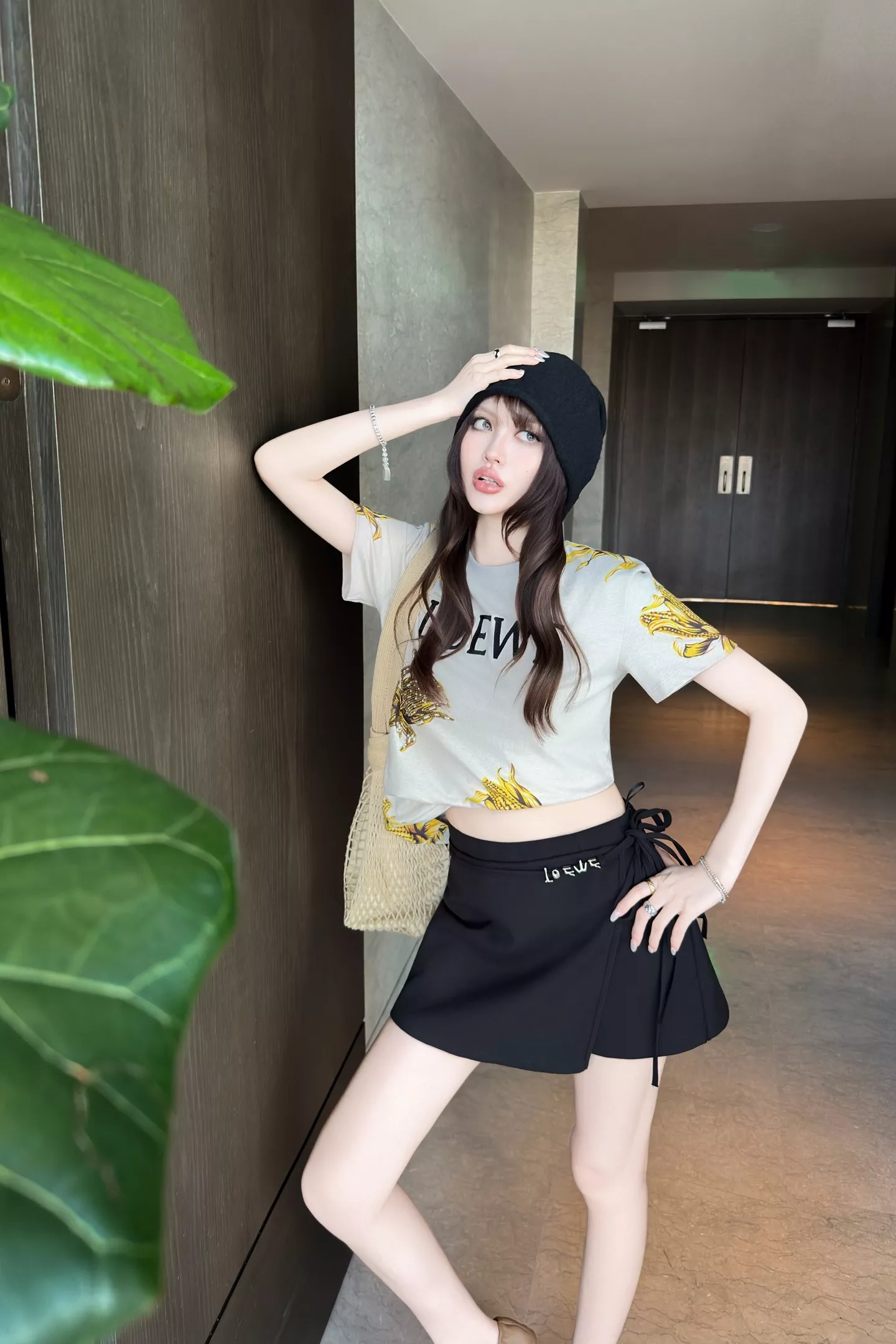 로에베 옥수수 프린트 라운드넥 반팔 상의 상세 이미지 26
