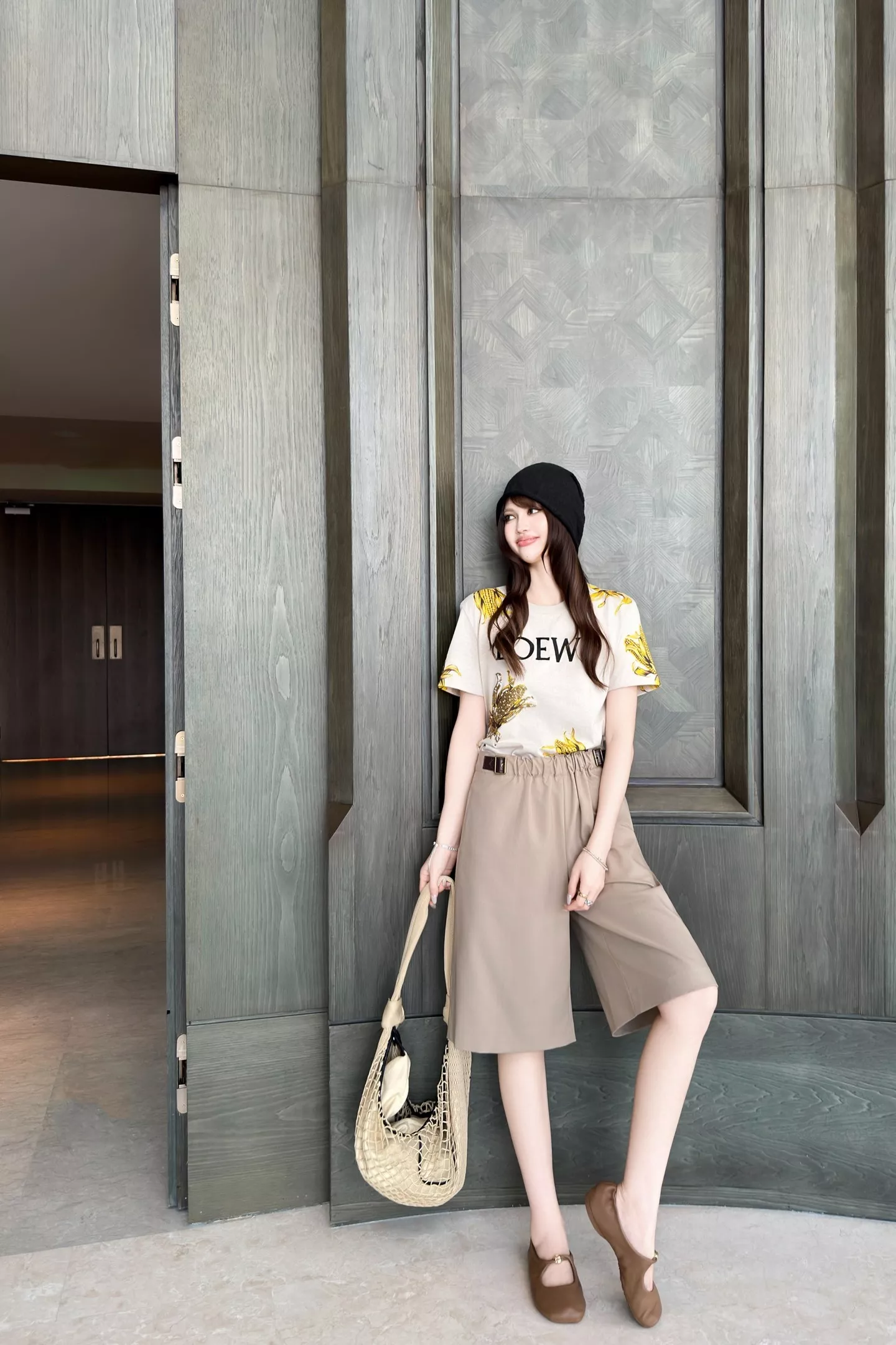 로에베 옥수수 프린트 라운드넥 반팔 상의 상세 이미지 28