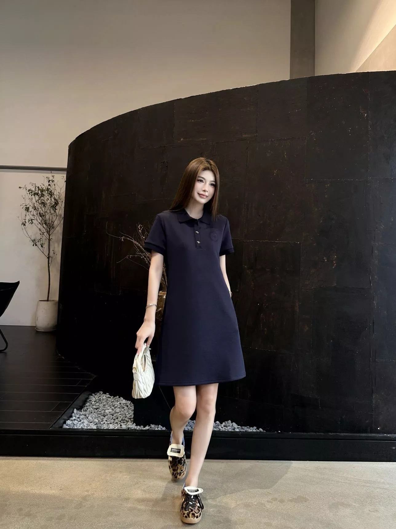 디올 폴로 카라 에이라인 드레스 상세 이미지 23