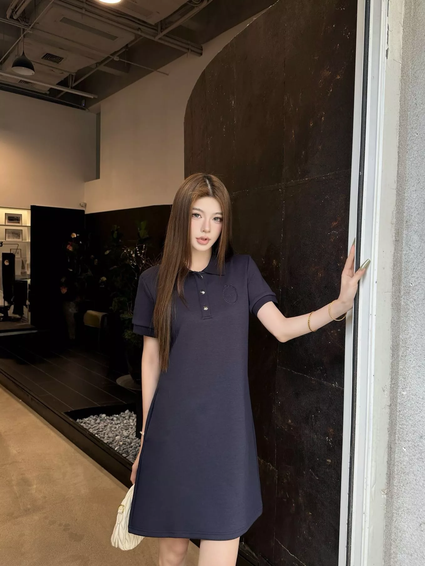 디올 폴로 카라 에이라인 드레스 상세 이미지 24