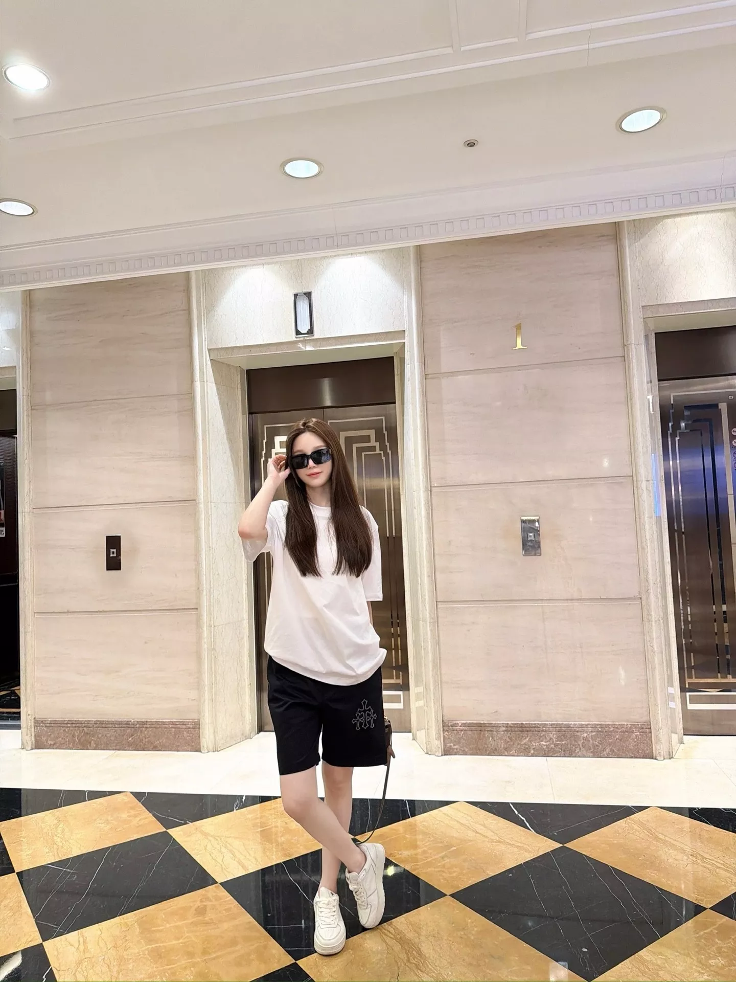 크롬하츠 십자가 패치 자수 쇼츠 상세 이미지 14
