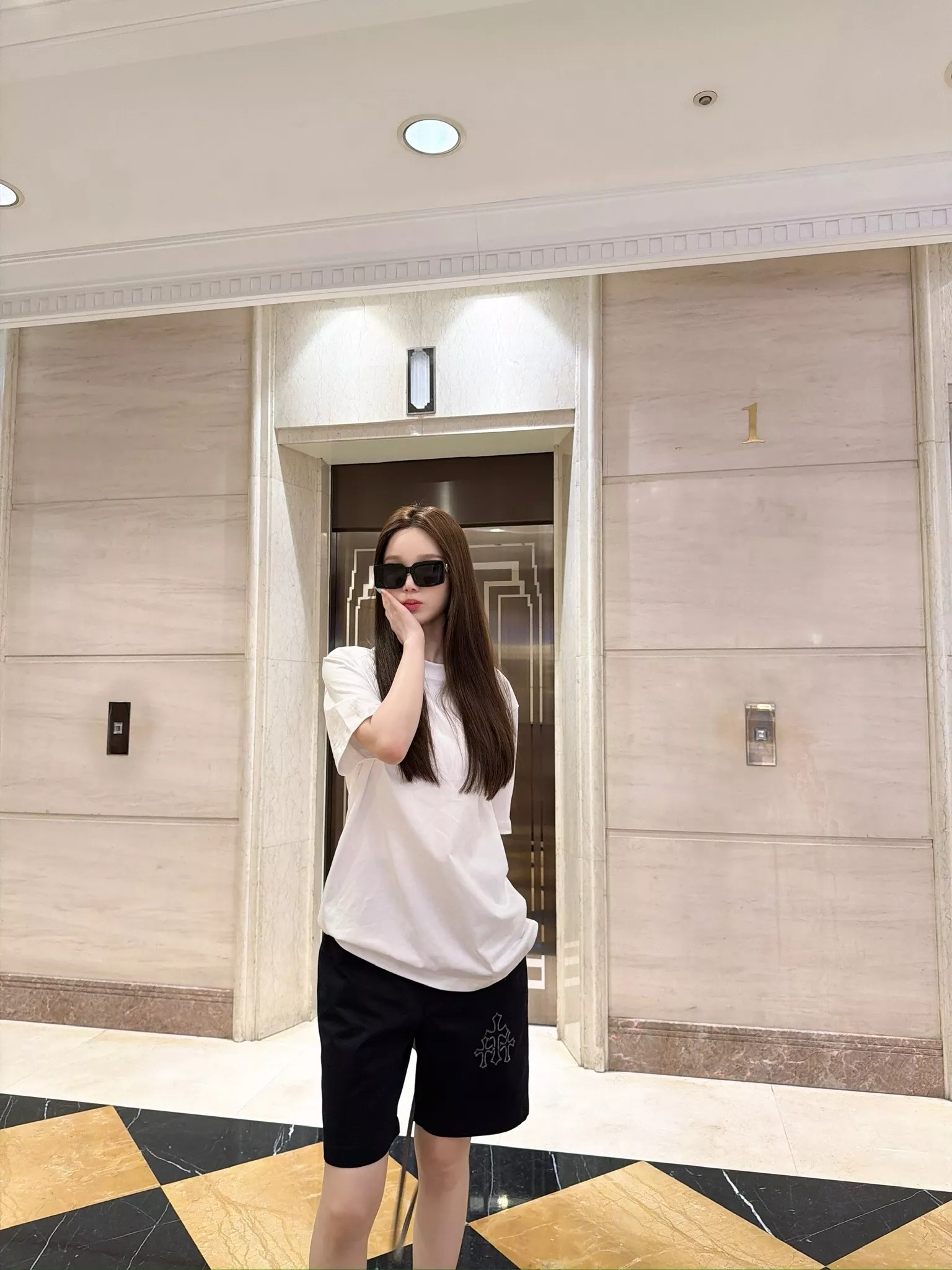 크롬하츠 십자가 패치 자수 쇼츠 상세 이미지 18