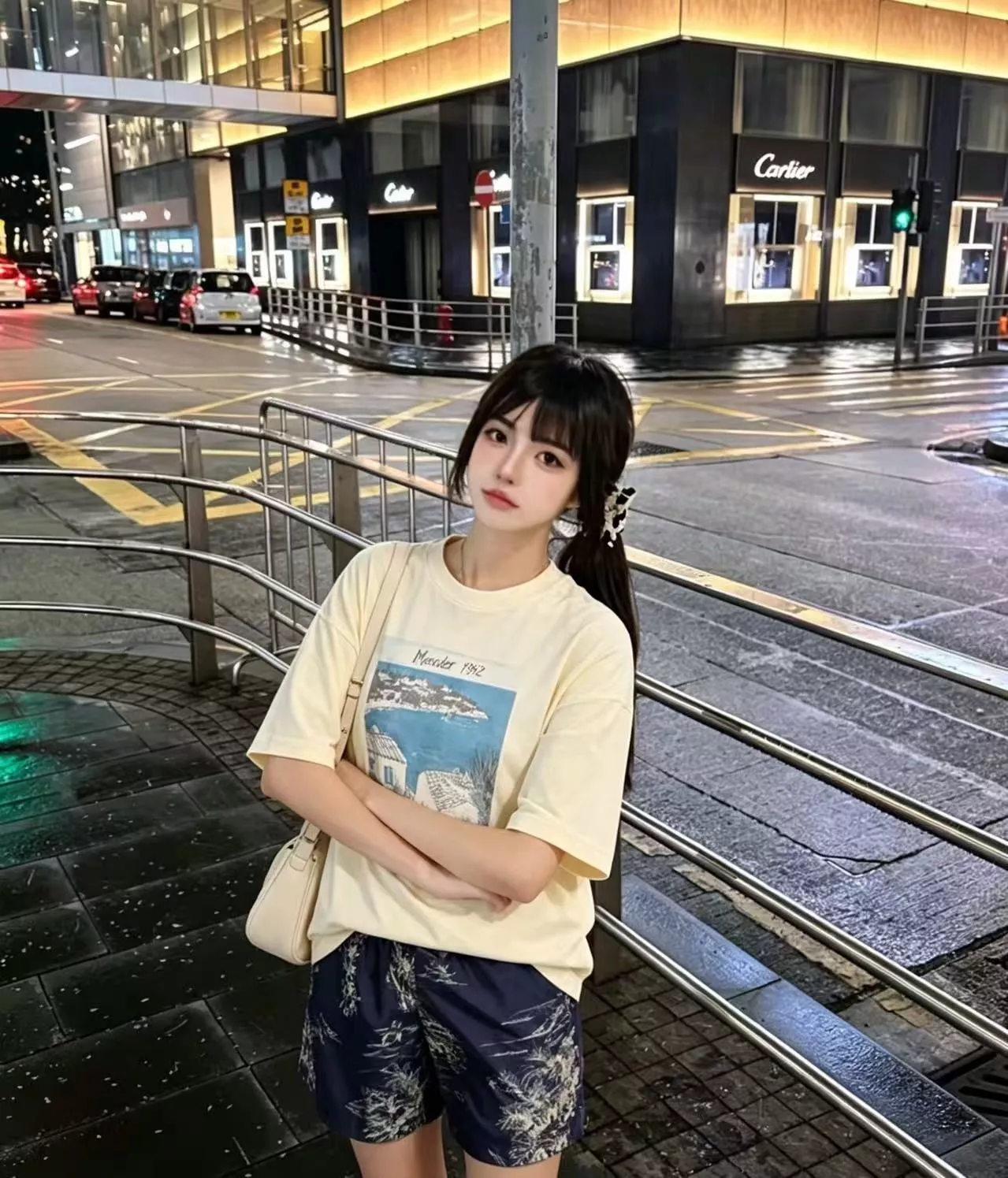몽클레어 1952 시리즈 해안 프린트 반팔 상의 상세 이미지 17