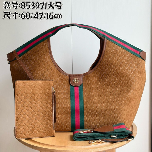 구찌 웹 스트랩 포인트 대형 토트 스타일 백