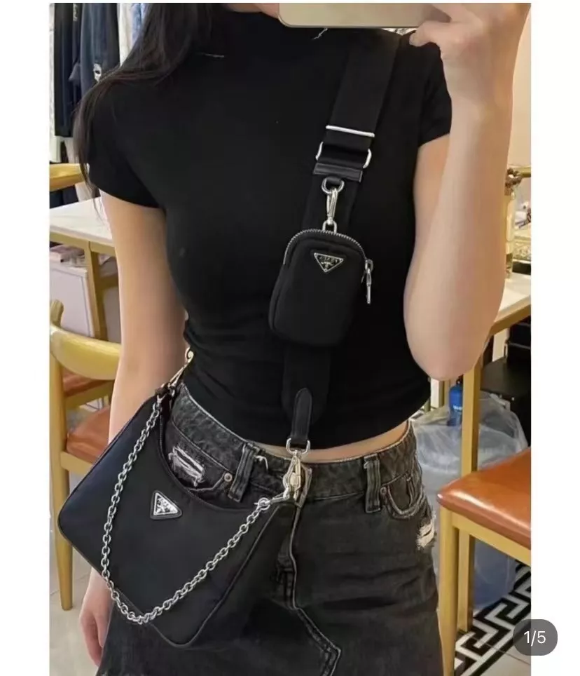 프라다 나일론 호보 핸드백 상세 이미지 12