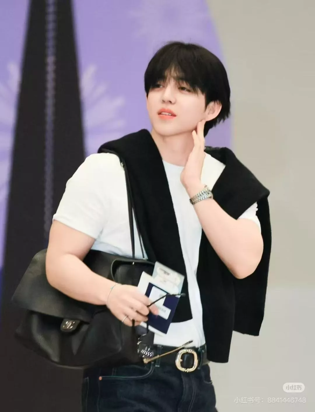샤넬 블랙 실버 버클 레더 쇼핑백 상세 이미지 12