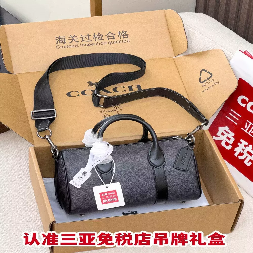 코치 콤파스 스몰 시그니처 보스턴 가방