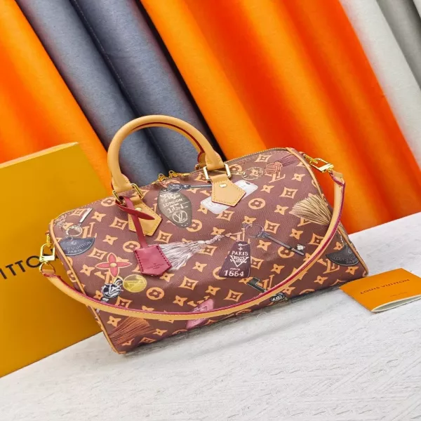 루이비통 모노그램 데님 스피디 소프트 30 핸드백