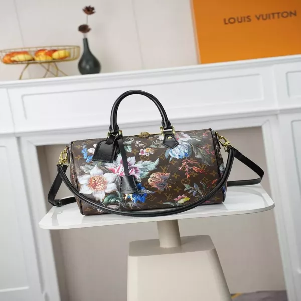 루이비통 스피디 소프트 30 플라워 엠보싱 가죽 백