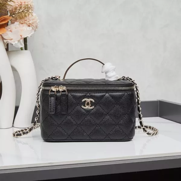 샤넬 동백 장식 체인 박스백