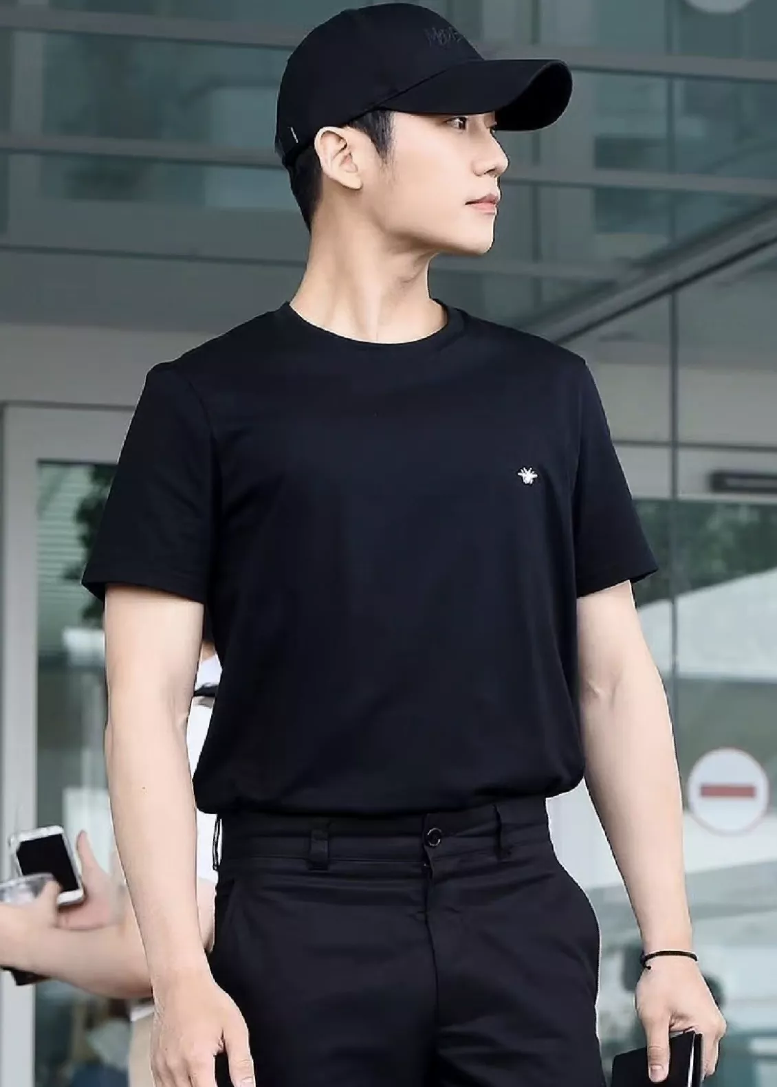 디올 미니 벌 자수 코튼 반팔 상의 상세 이미지 21