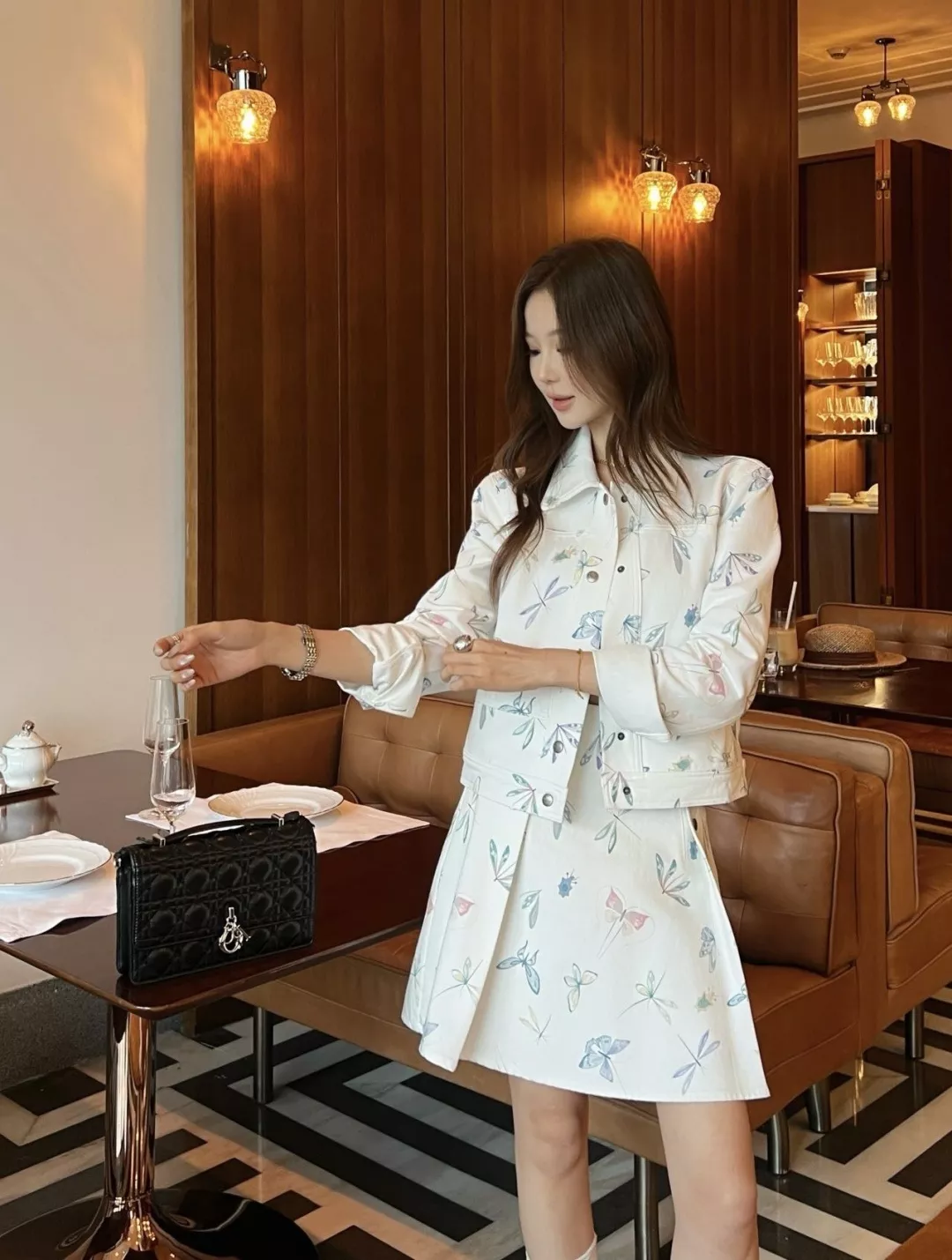 디올 수채화 버터플라이 에이라인 스커트 상세 이미지 17