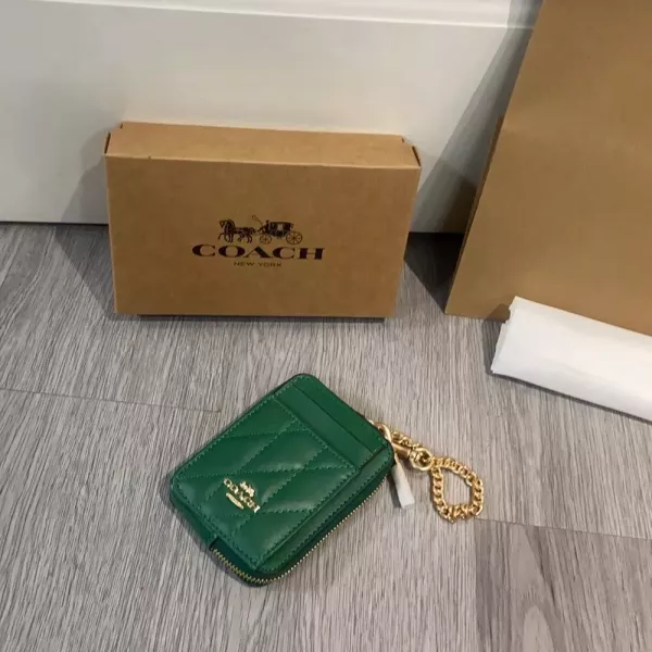 코치 체인 미니 카드 수납 지갑