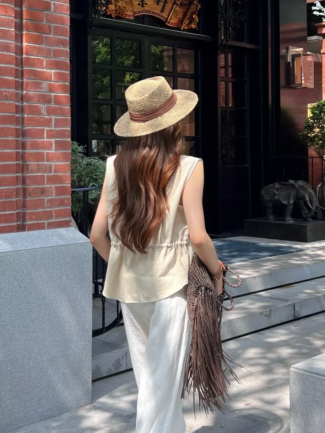 로로피아나 린넨 혼방 공용 포켓 베스트 상세 이미지 18